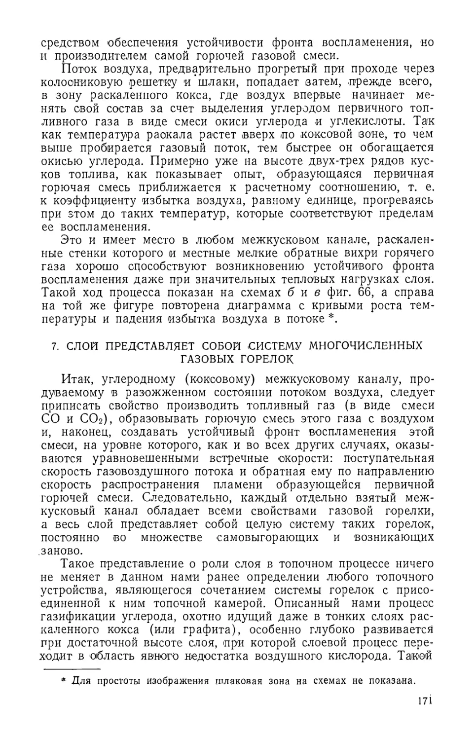 7. Слой представляет собой систему многочисленных газовых горелок