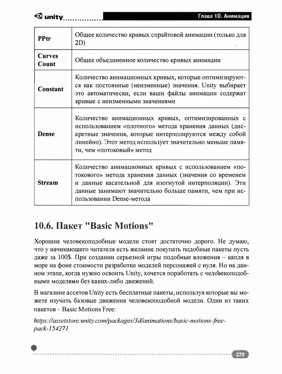 10.6. ПАКЕТ "BASIC MOTIONS