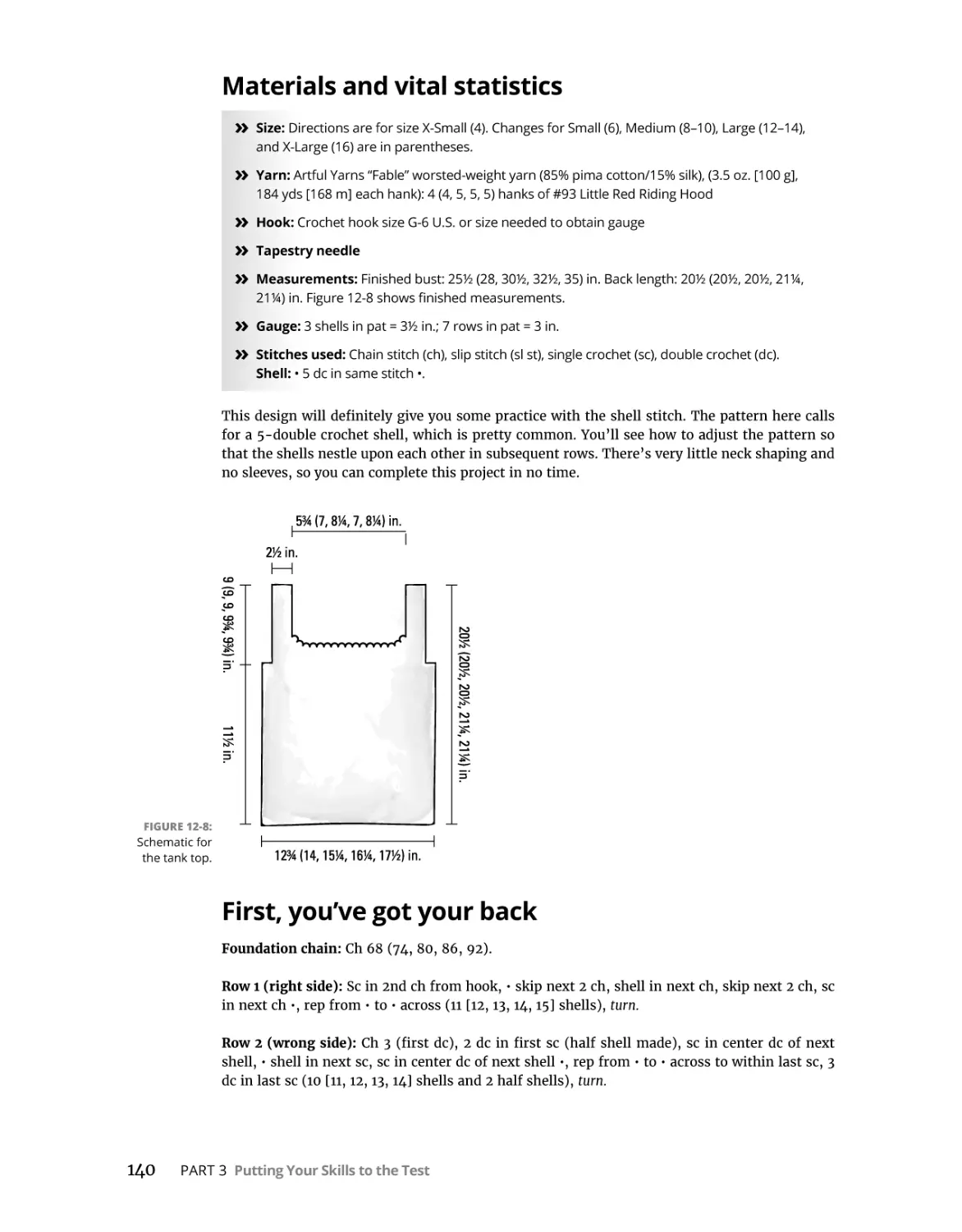 Materials and vital statistics
First, you’ve got your back