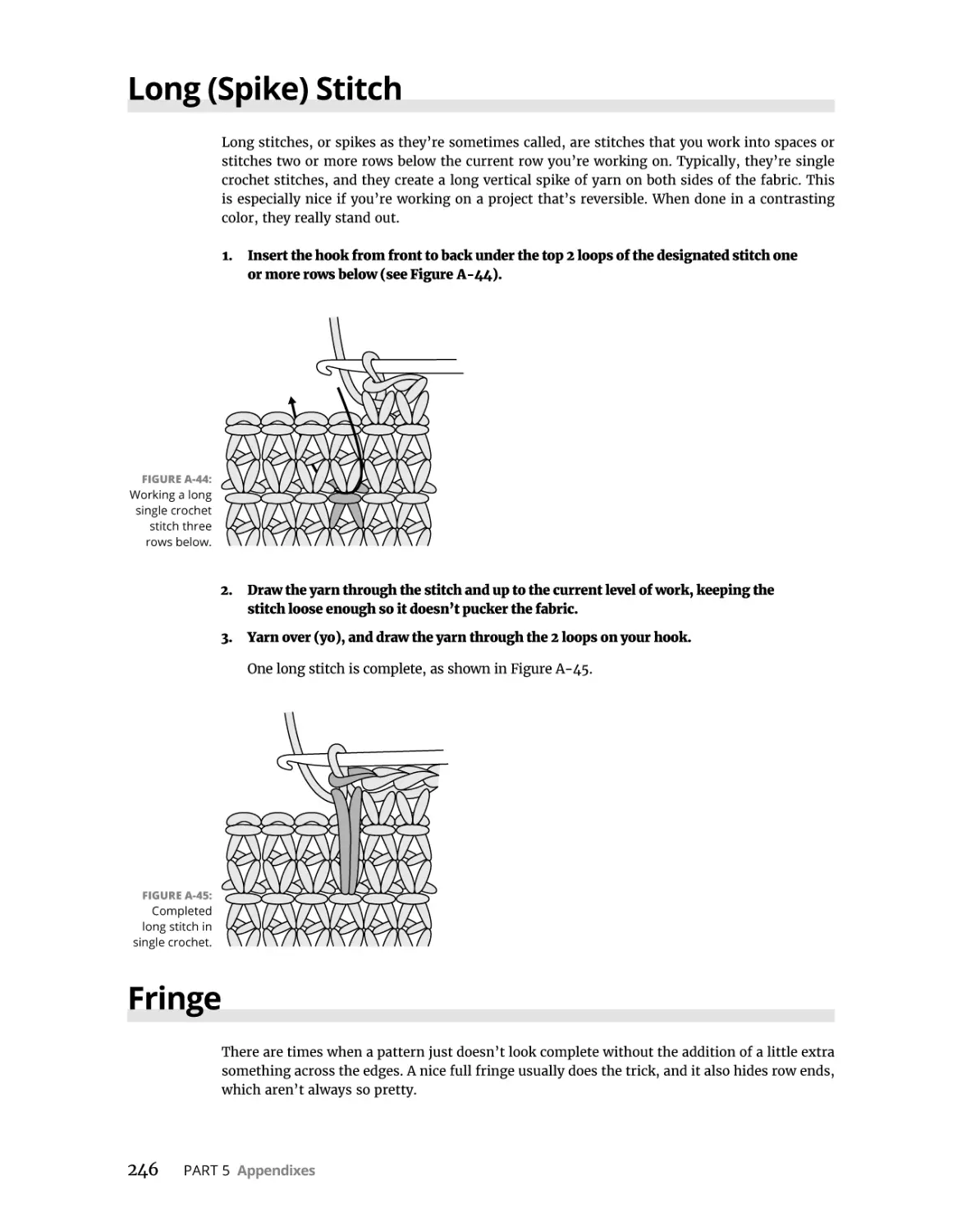 Long (Spike) Stitch
Fringe