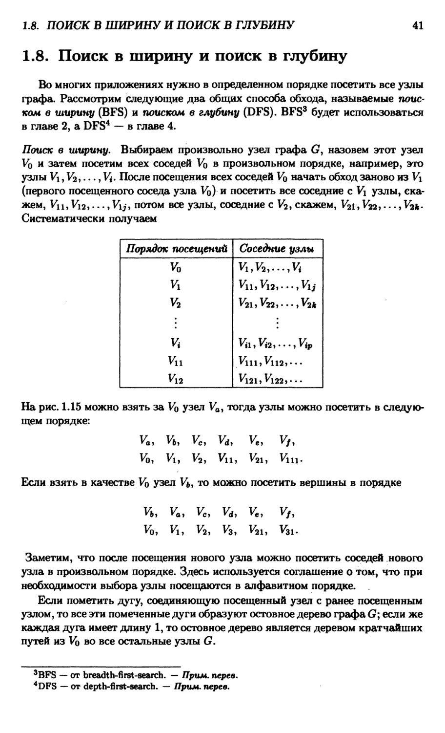 1.8. Поиск в ширину и поиск в глубину