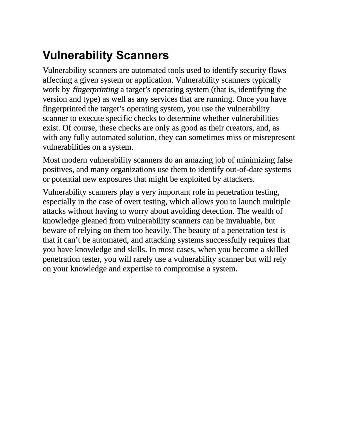 Vulnerability Scanners