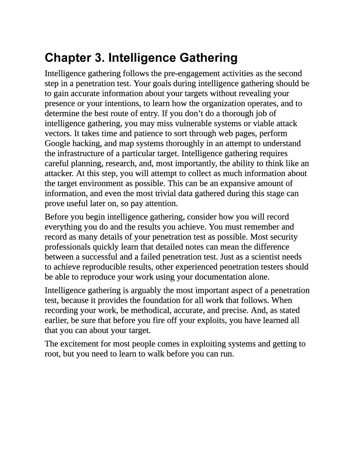 3. Intelligence Gathering