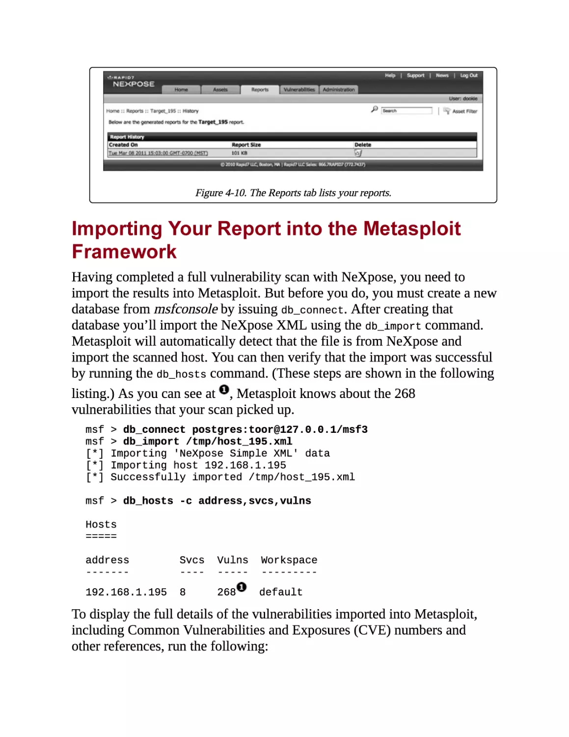 Importing Your Report into the Metasploit Framework