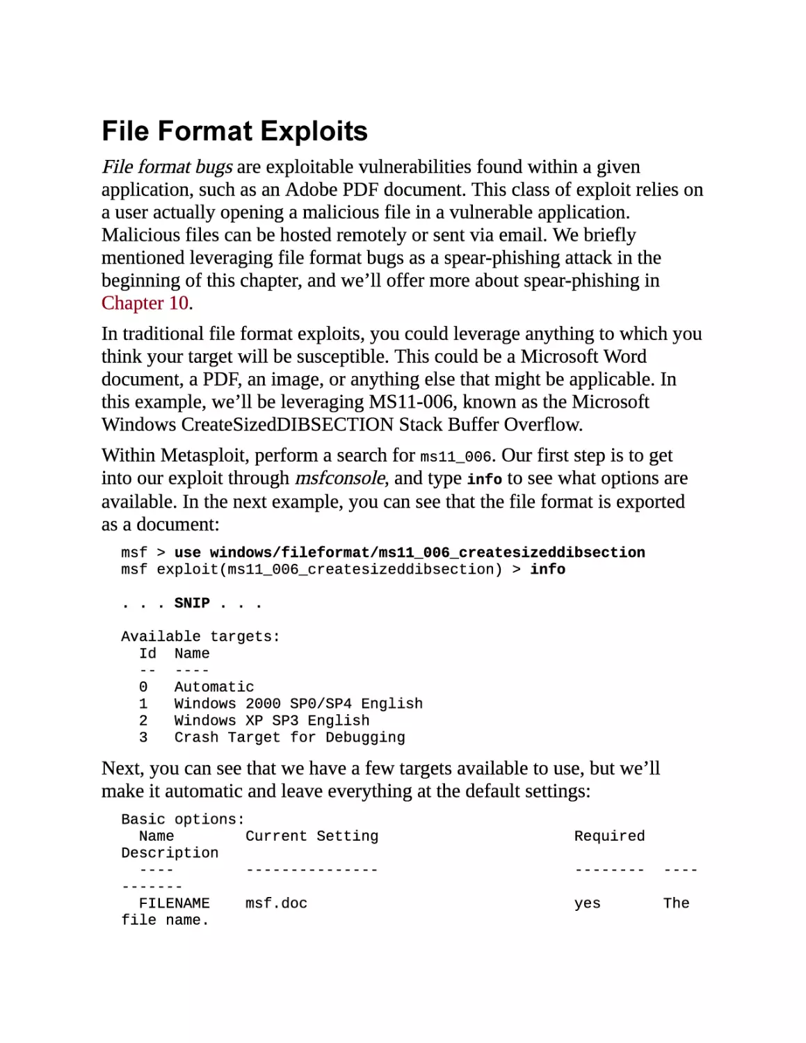 File Format Exploits