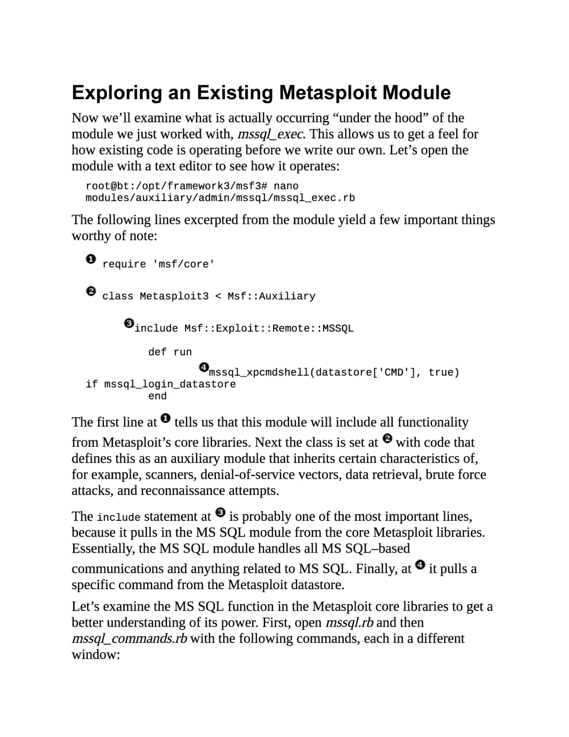 Exploring an Existing Metasploit Module