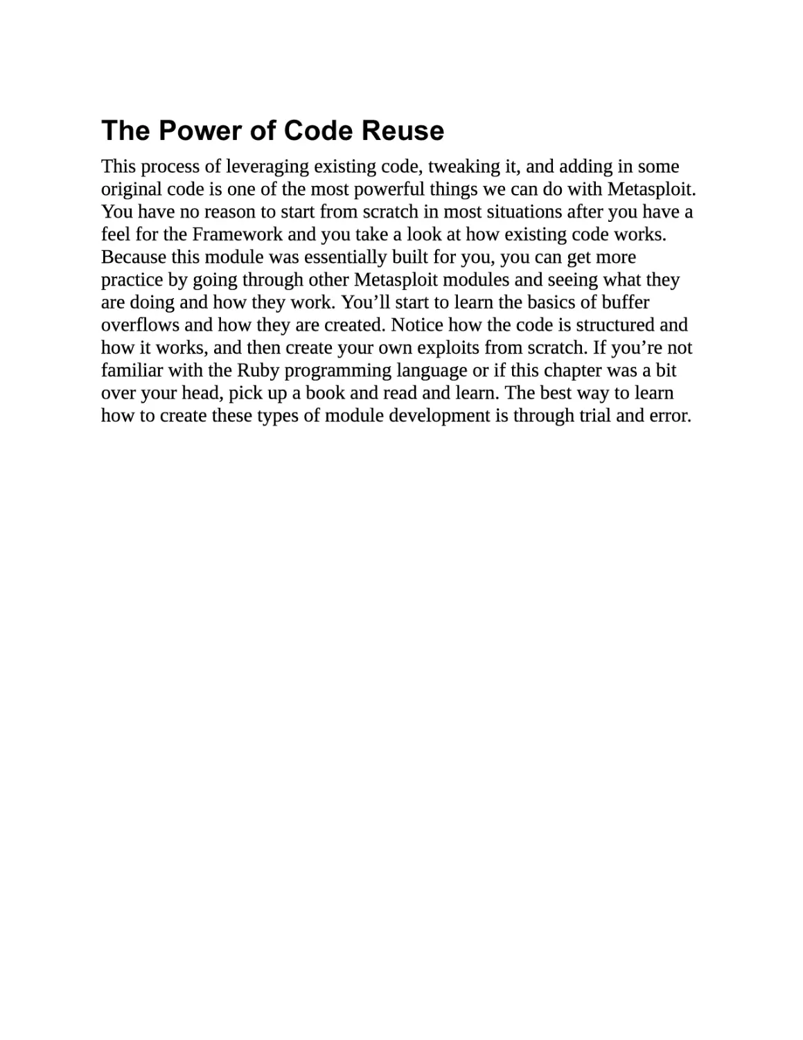 The Power of Code Reuse