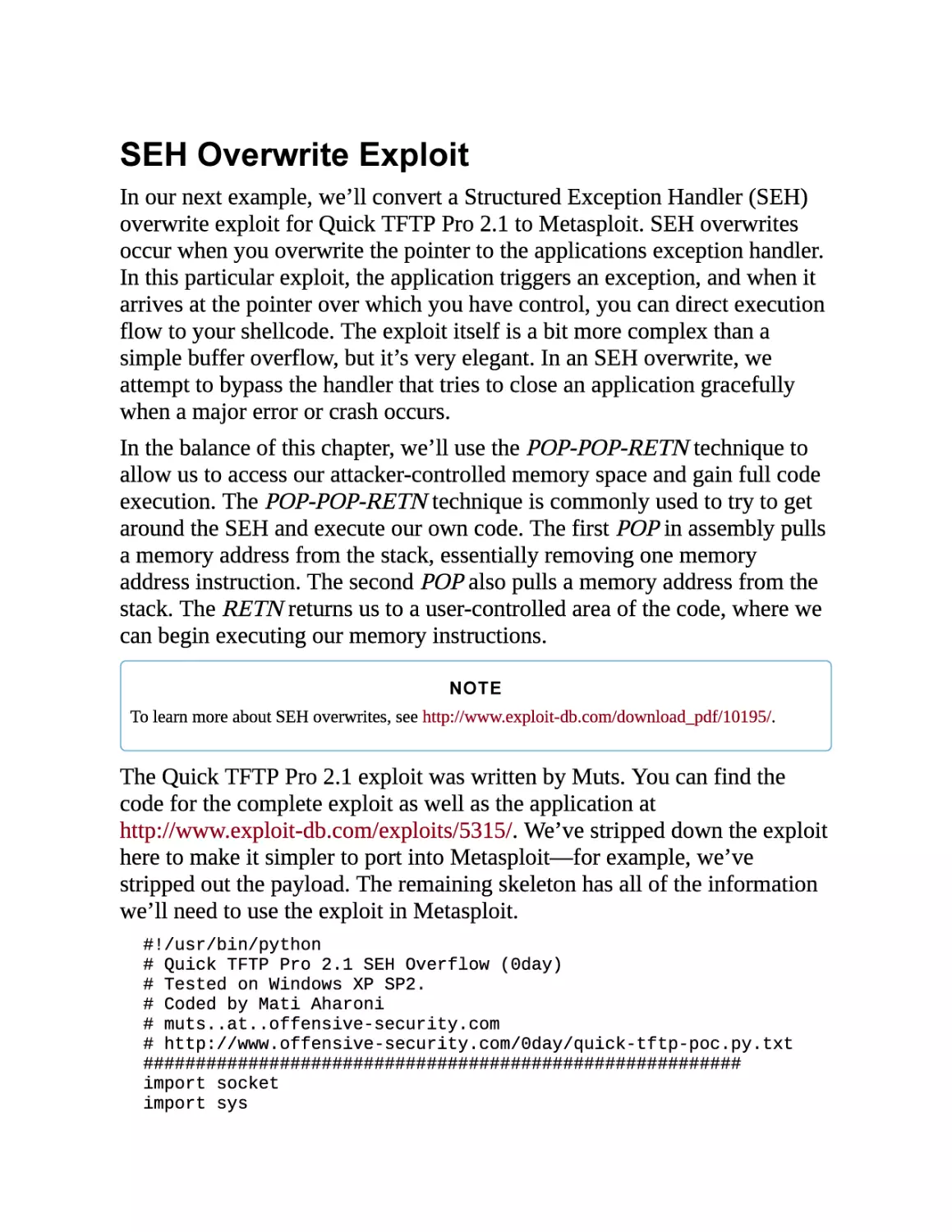 SEH Overwrite Exploit