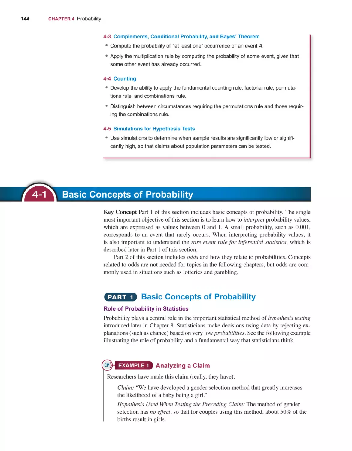 4‐1 Basic Concepts of Probability