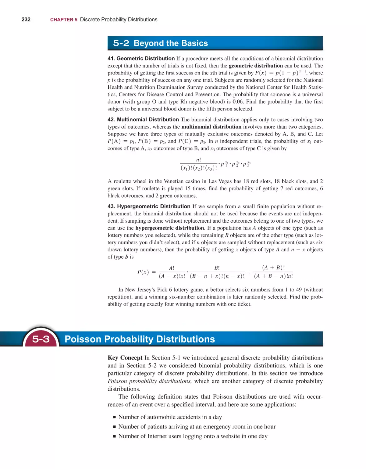 5‐3 Poisson Probability Distributions