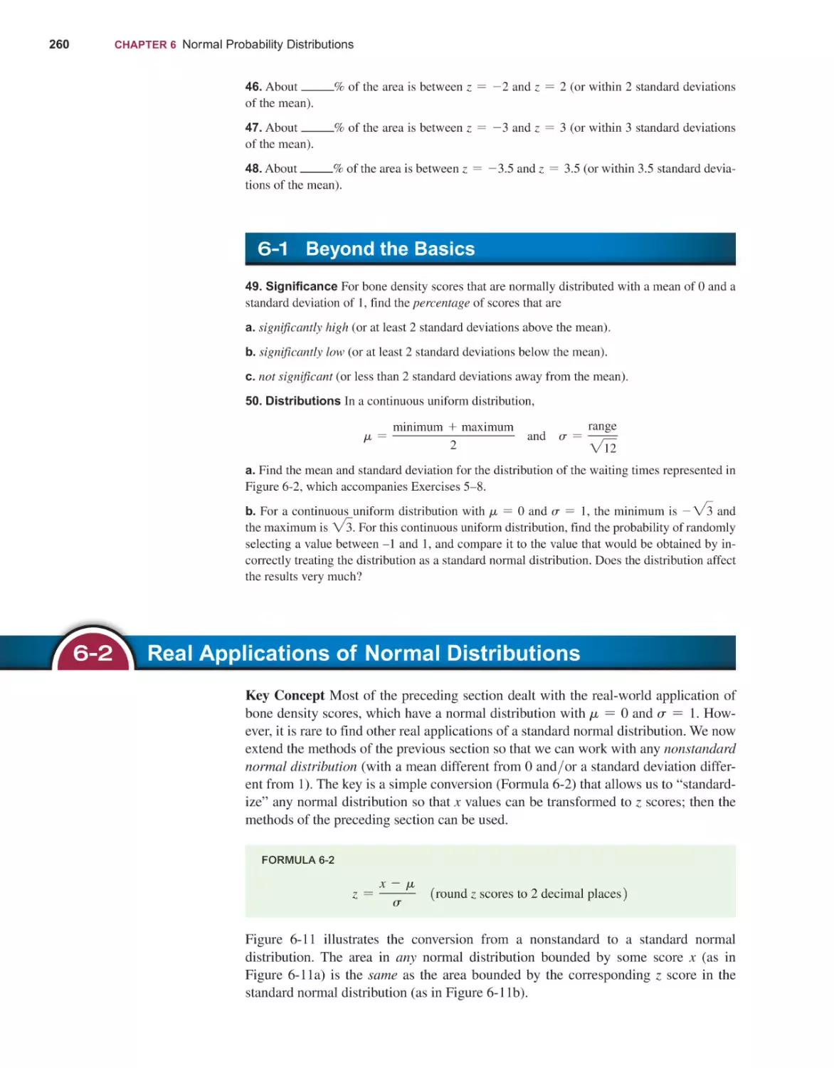 6‐2 Real Applications of Normal Distributions