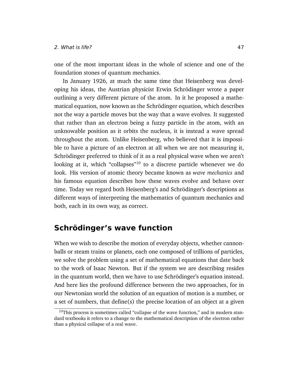 Schrödinger’s wave function