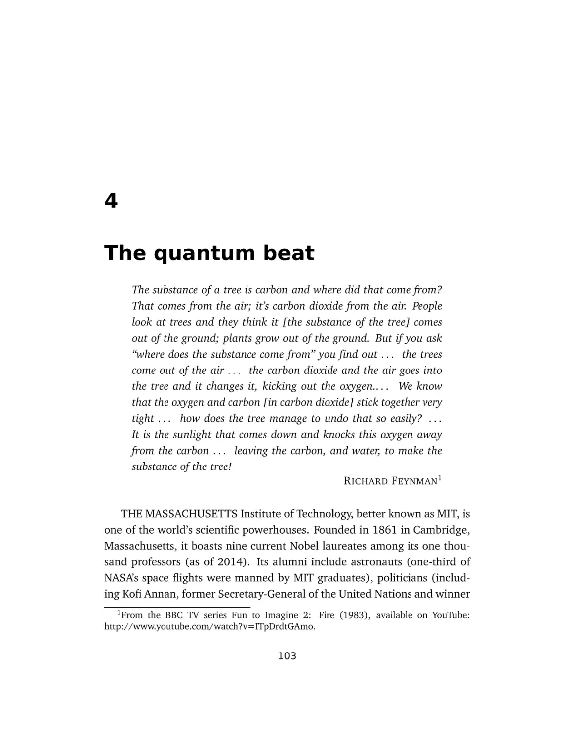 4 The quantum beat