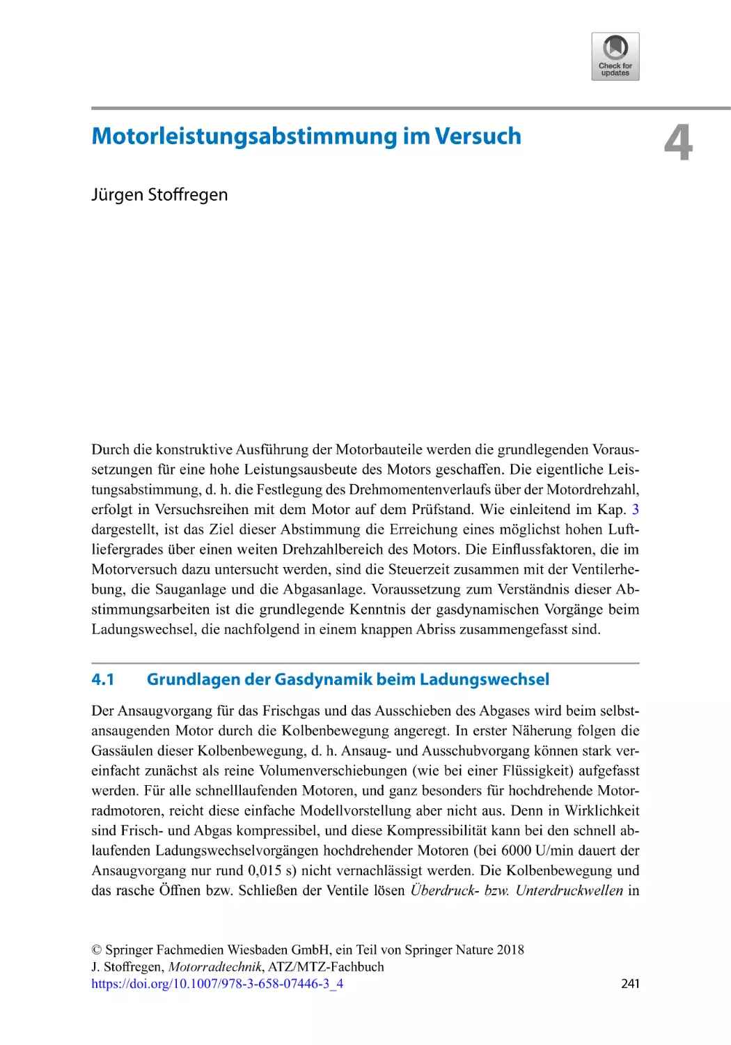 4 Motorleistungsabstimmung im Versuch
4.1 Grundlagen der Gasdynamik beim Ladungswechsel