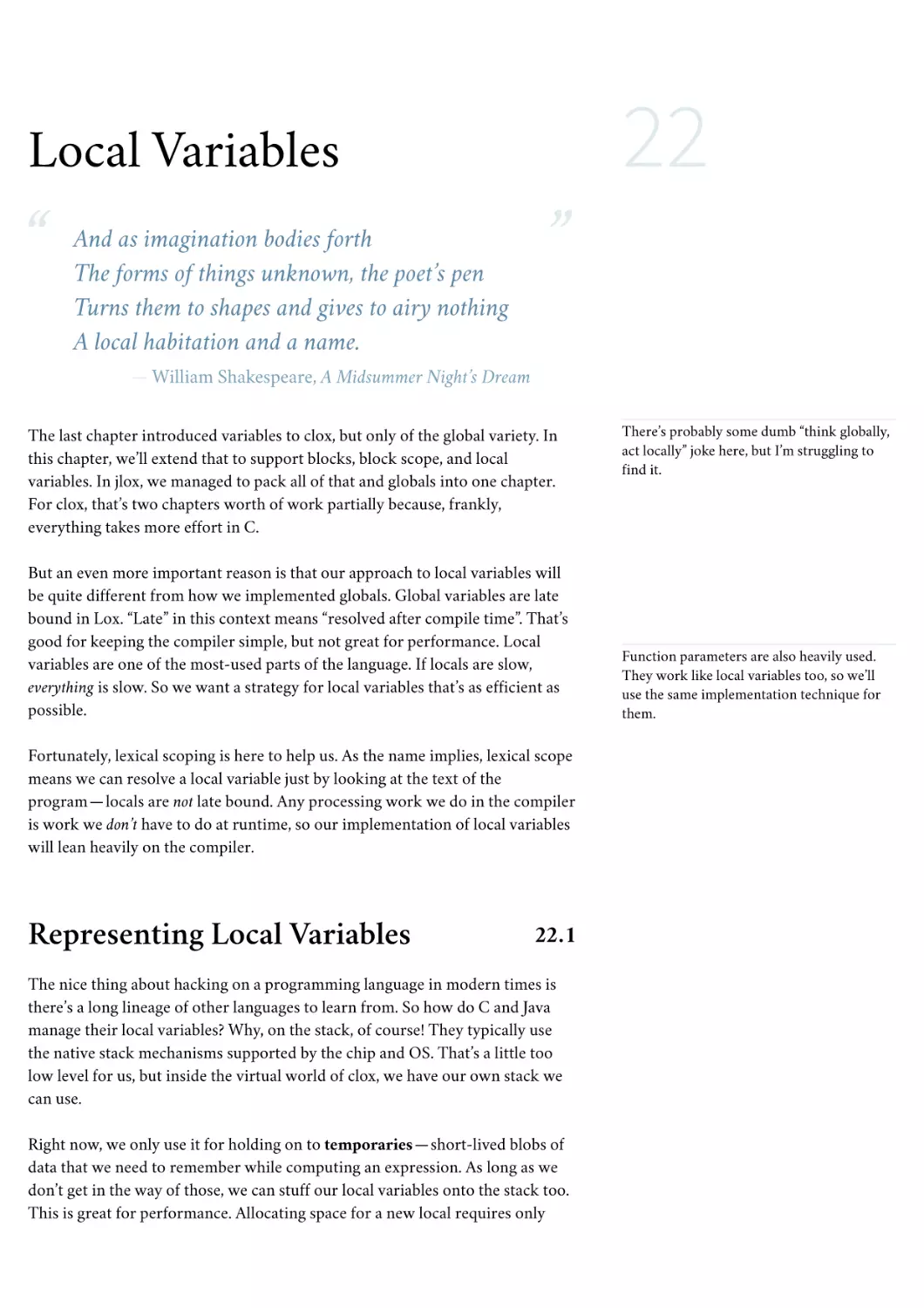 22. Local Variables