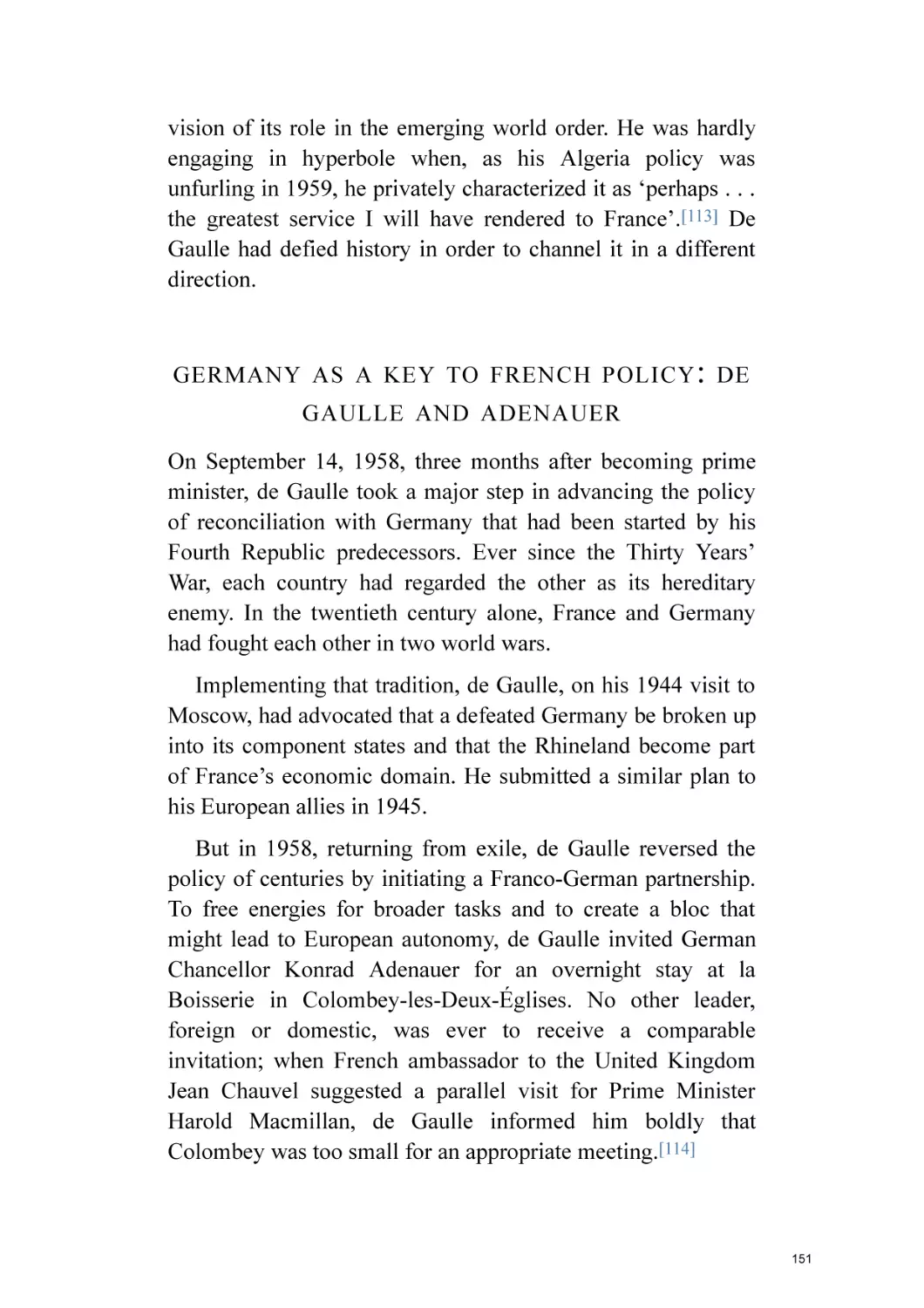 Germany as a Key to French Policy