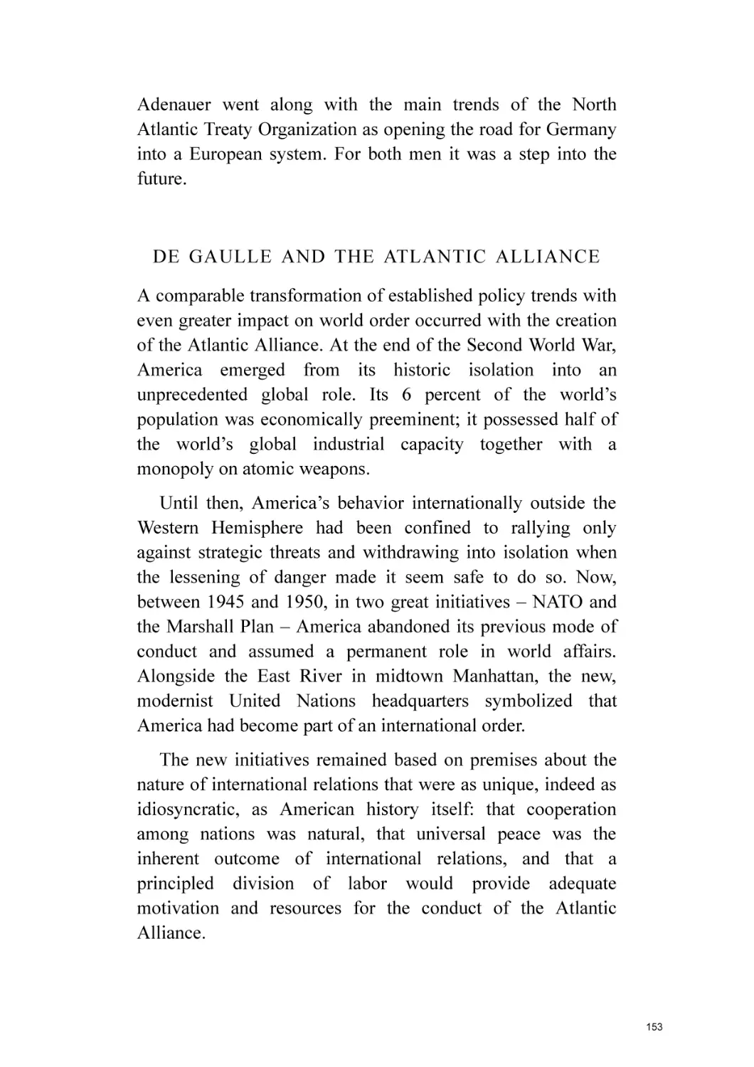 De Gaulle and the Atlantic Alliance