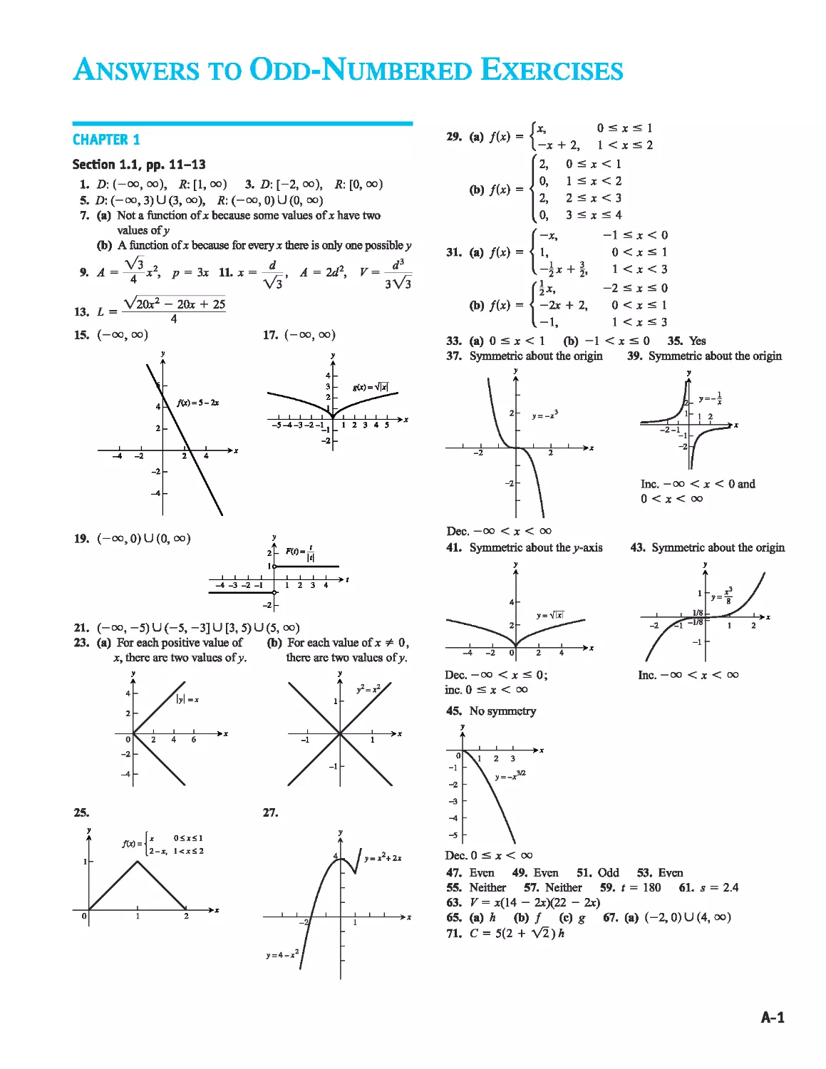 Answers to Odd-Numbered Exercises