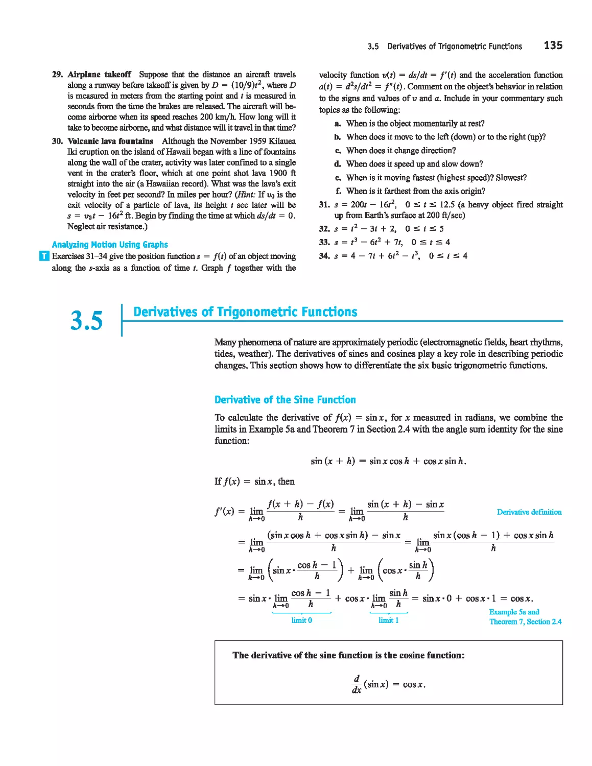 3.5 - Derivatives of Trigonometric Functions