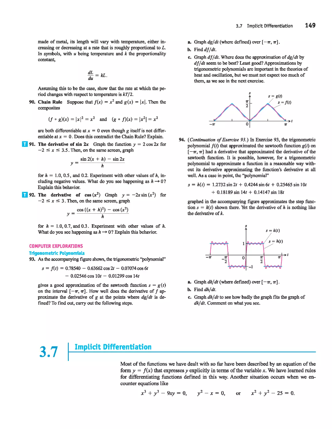 3.7 - Implicit Differentiation