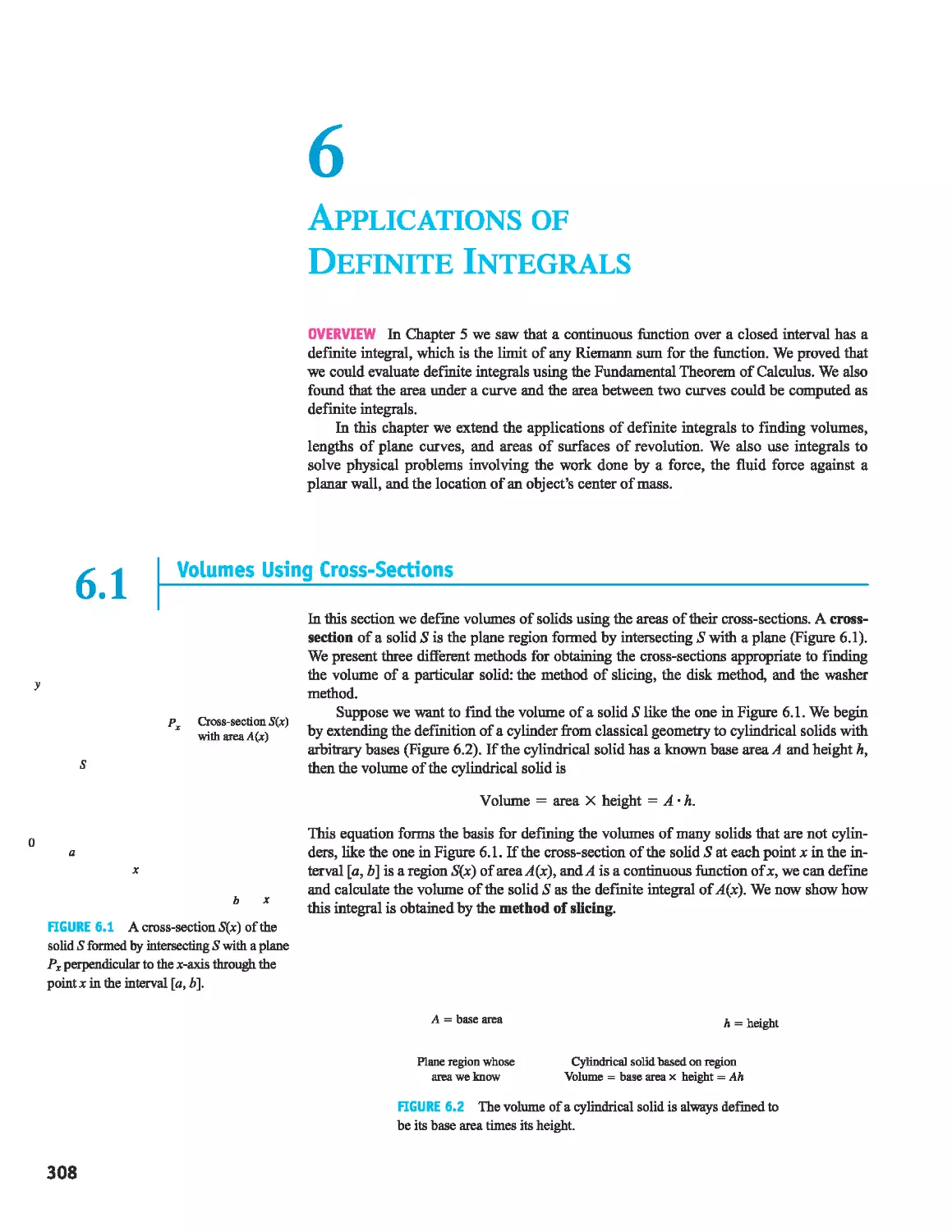 6 - Applications of Definite Integrals