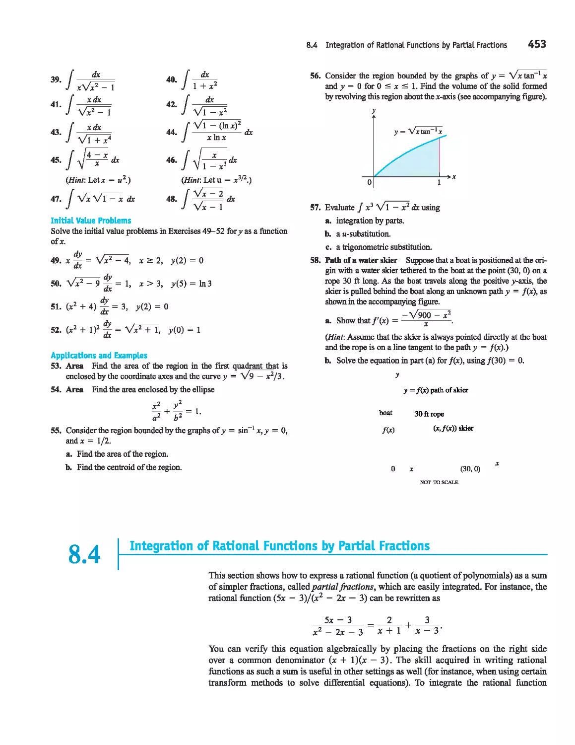 8.4 - 
Integration of Rational Functions by Partial Fractions