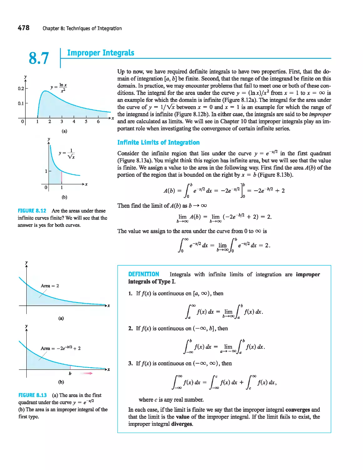 8.7 - 
Improper Integrals