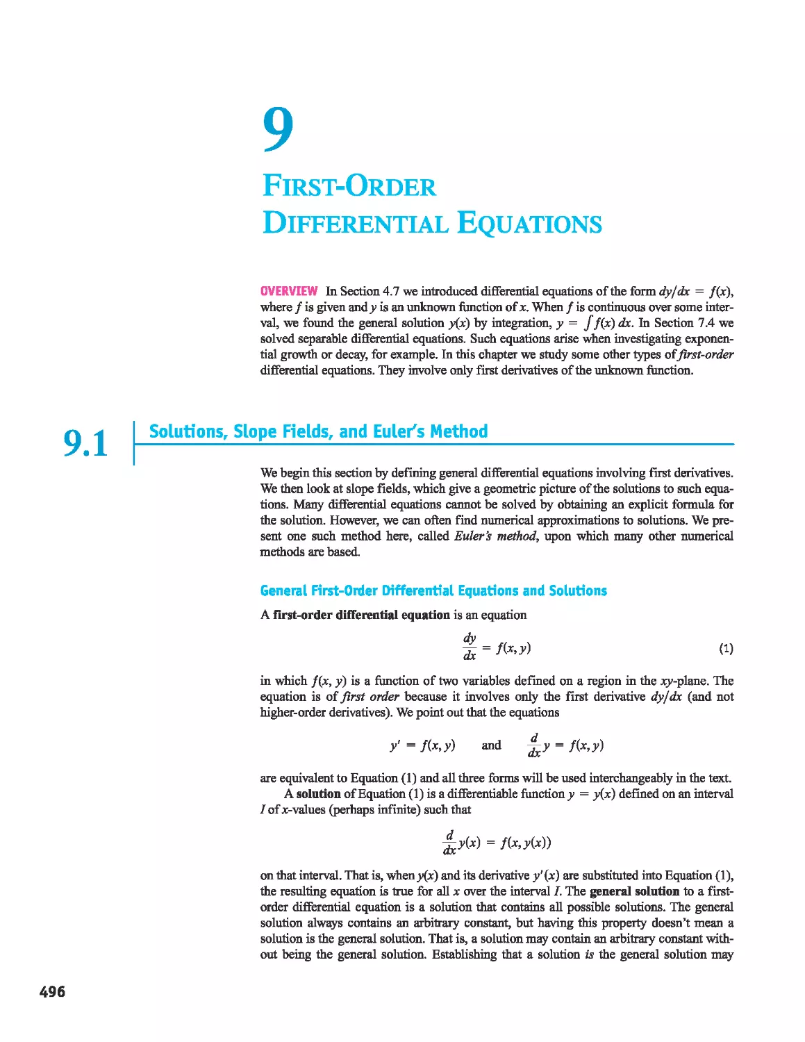 9 - First-Order Differential Equations