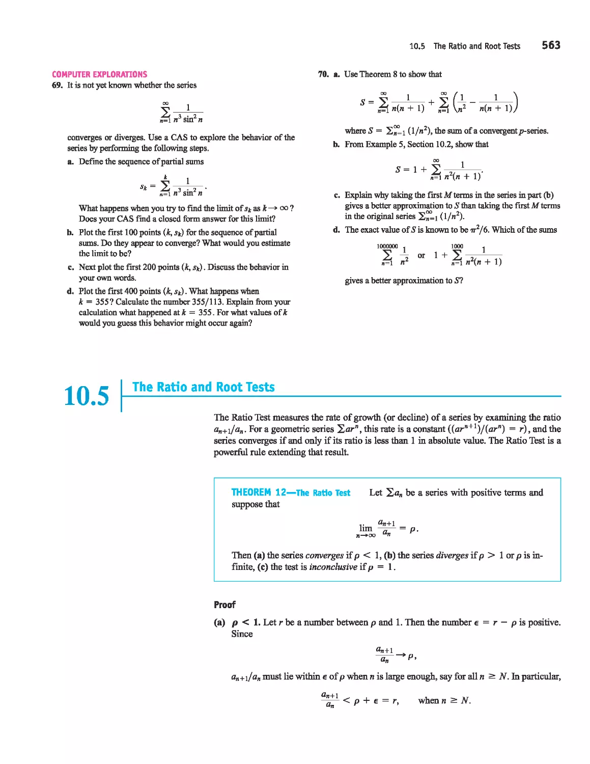 10.5 - 
The Ratio and Root Tests