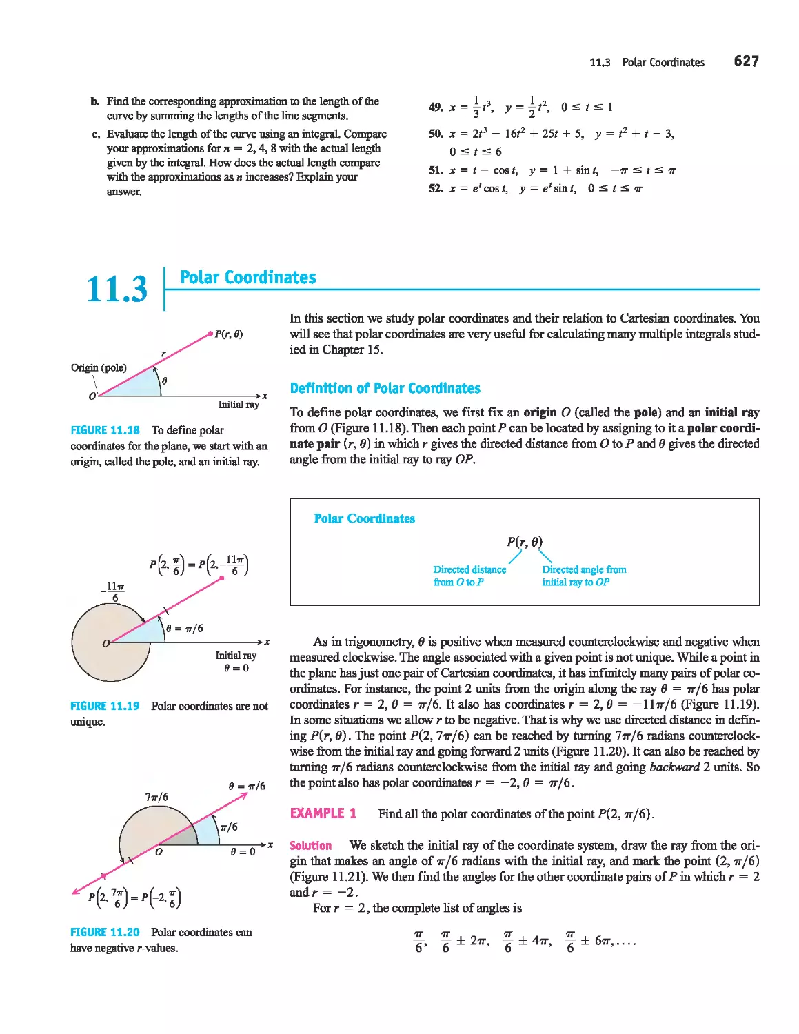 11.3 - Polar Coordinates