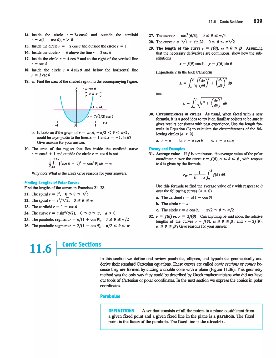 11.6 - Conic Sections