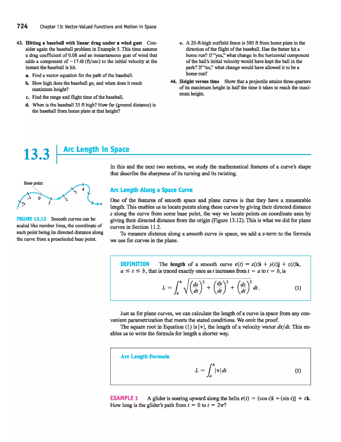 13.3 - Arc Length in Space