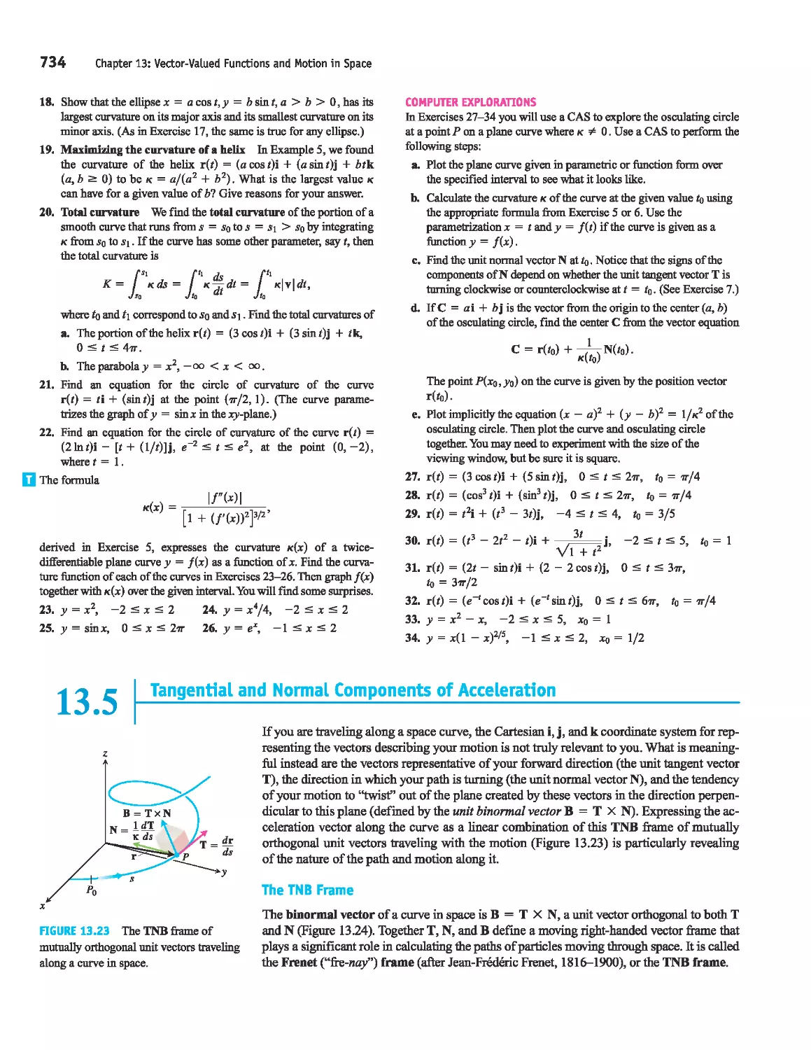 13.5 - Tangential and Normal Components of Acceleration