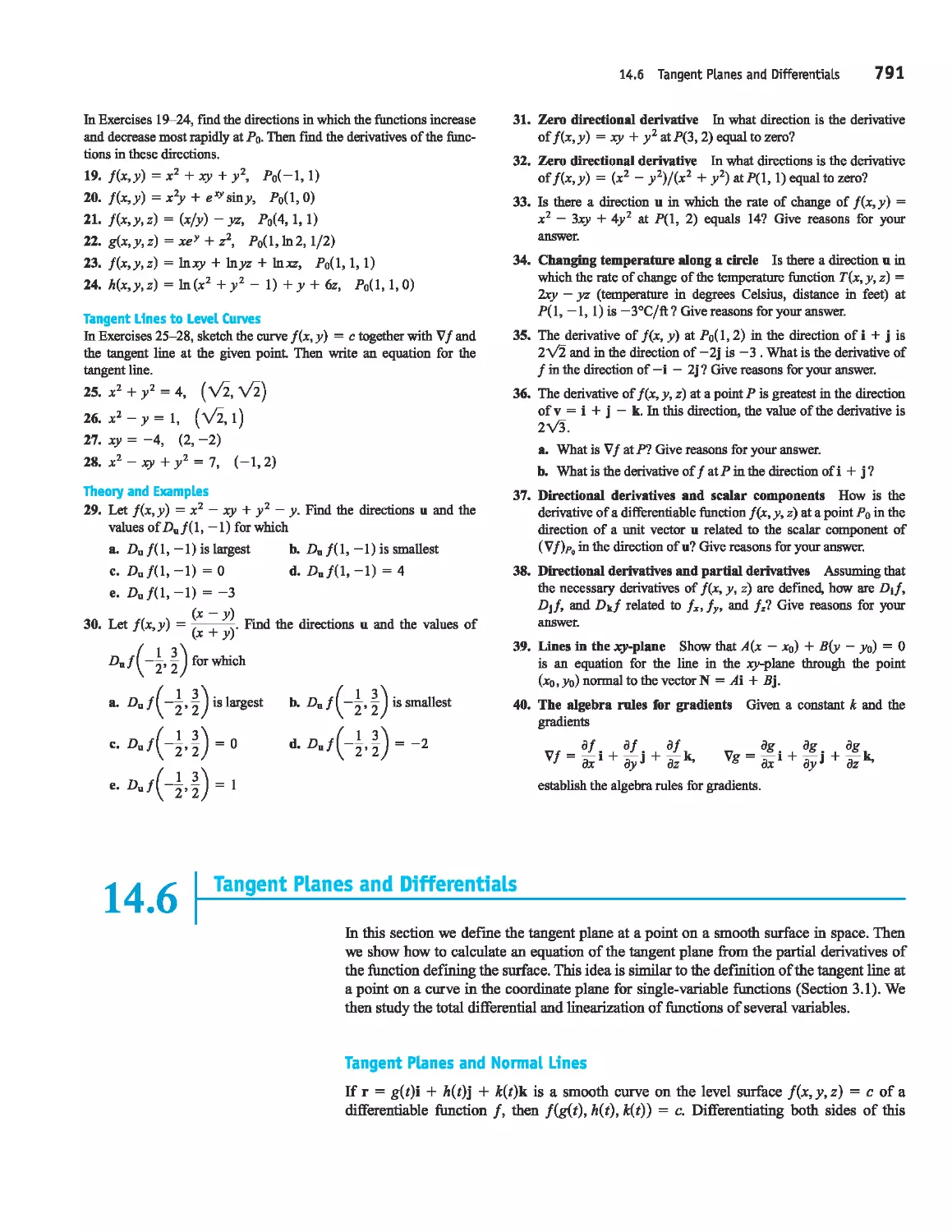 14.6 - Tangent Planes and Differentials