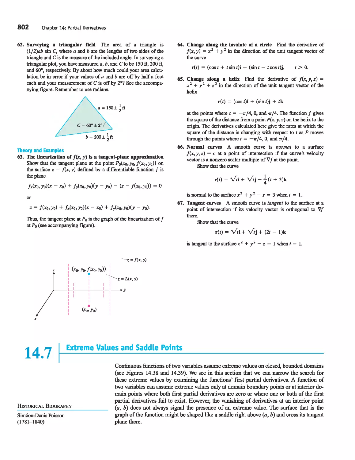 14.7 - Extreme Values and Saddle Points