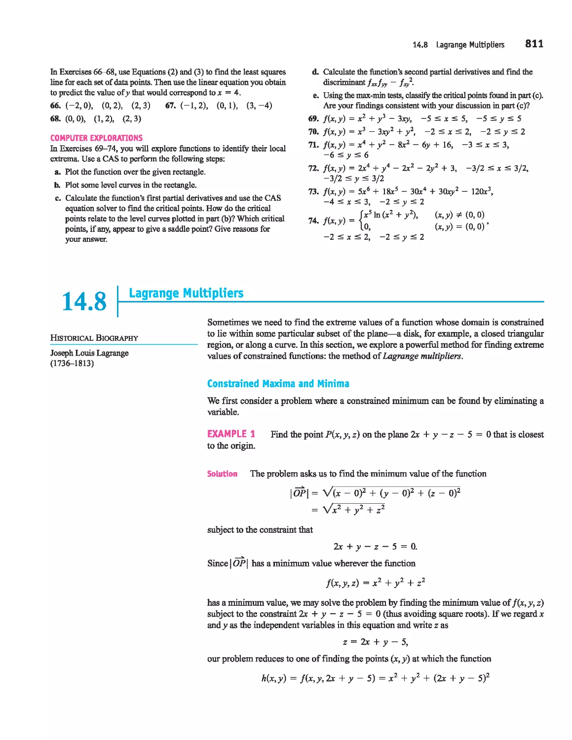 14.8 - Lagrange Multipliers