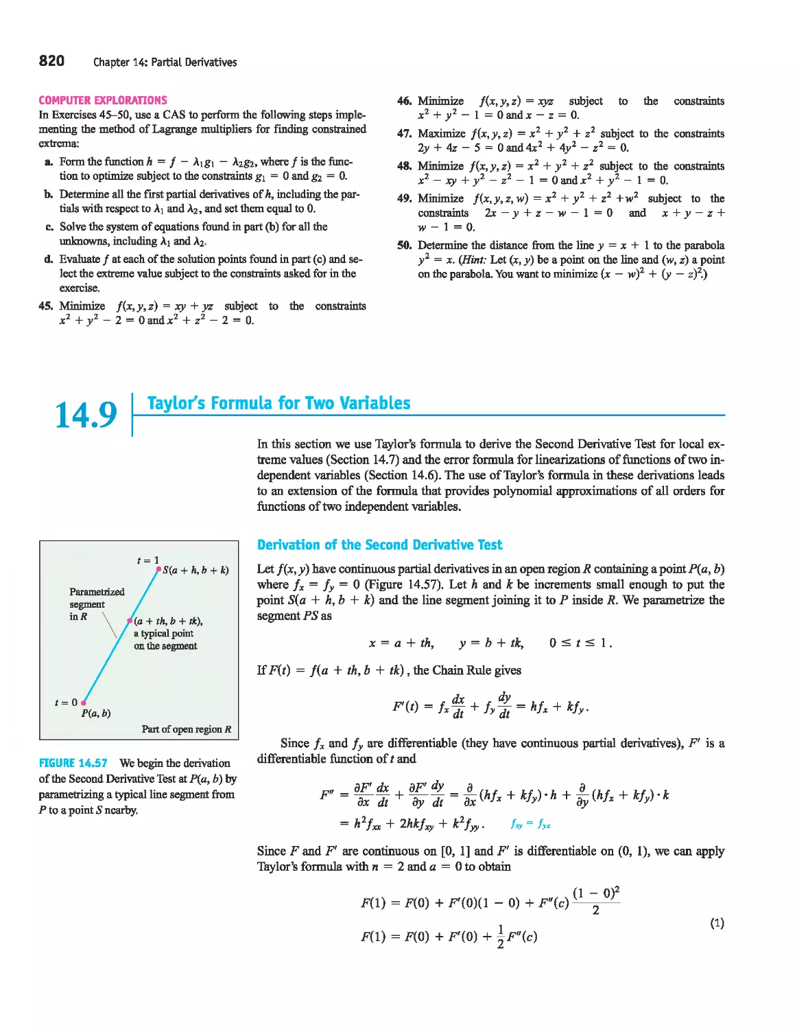 14.9 - Taylor's Formula for Two Variables