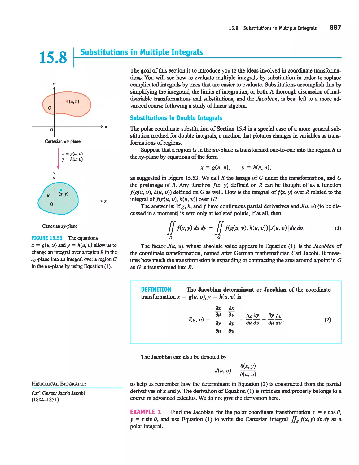 15.8 - Substitutions in Multiple Integrals