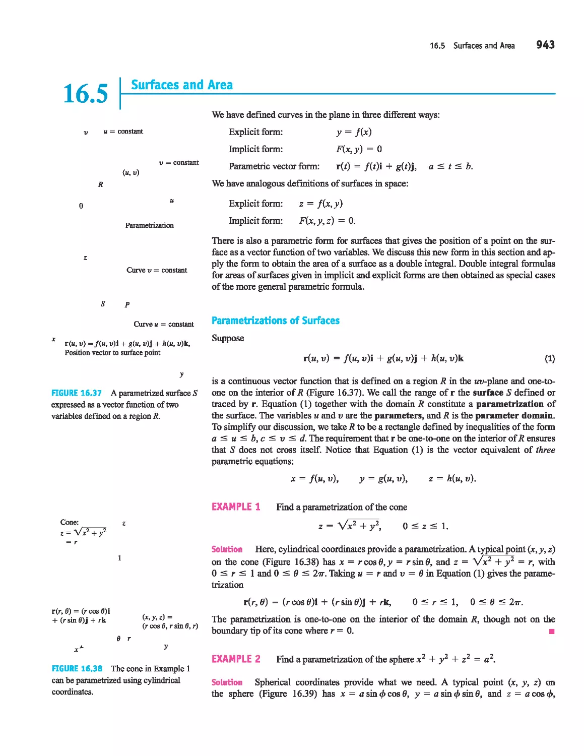 16.5 - Surfaces and Area