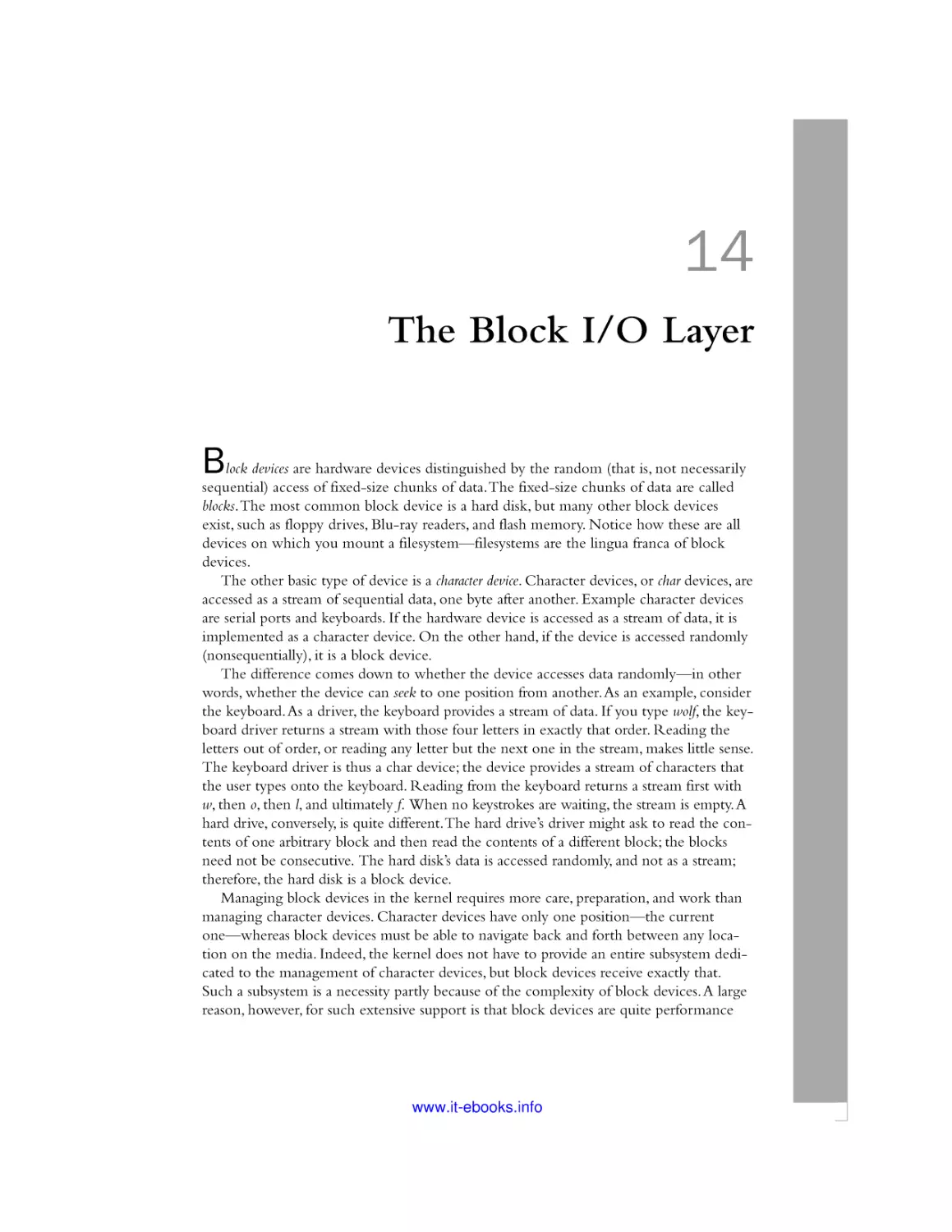 14 The Block I/O Layer