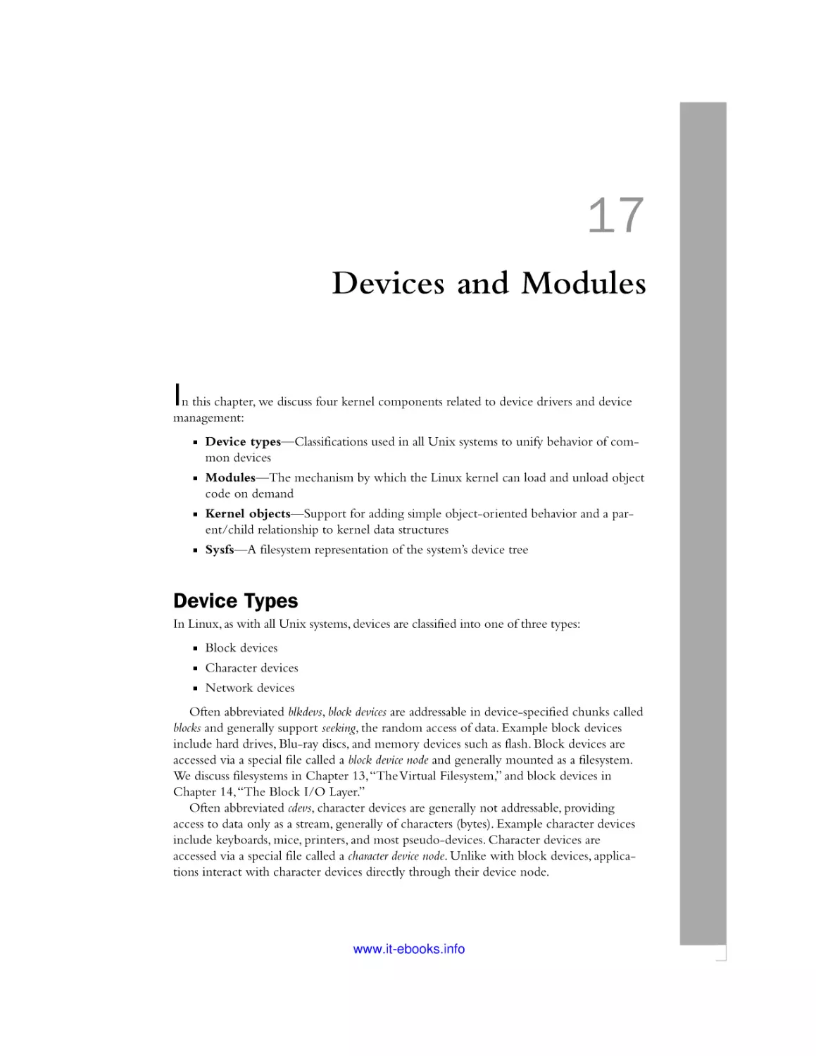 17 Devices and Modules
Device Types