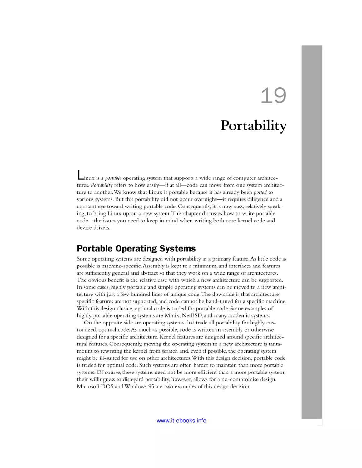 19 Portability
Portable Operating Systems
