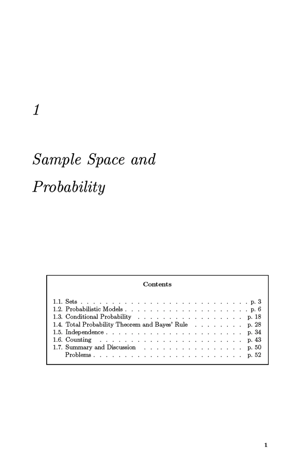 Chapter 1-Sample Space and Probability