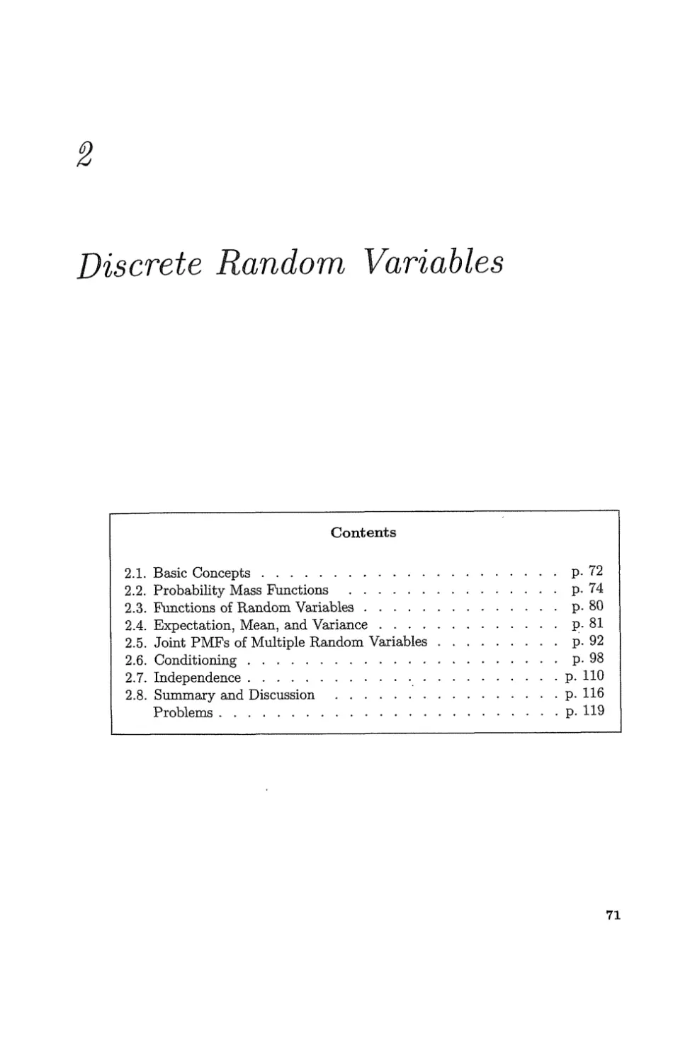 Chapter 2-Discrete Random Variables