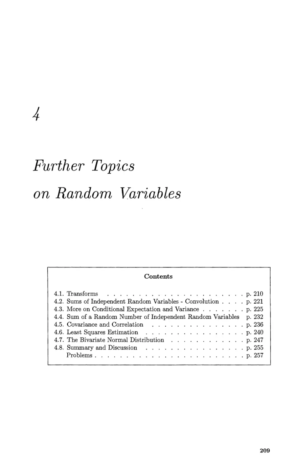Chapter 4-Further Topics on Random Variables