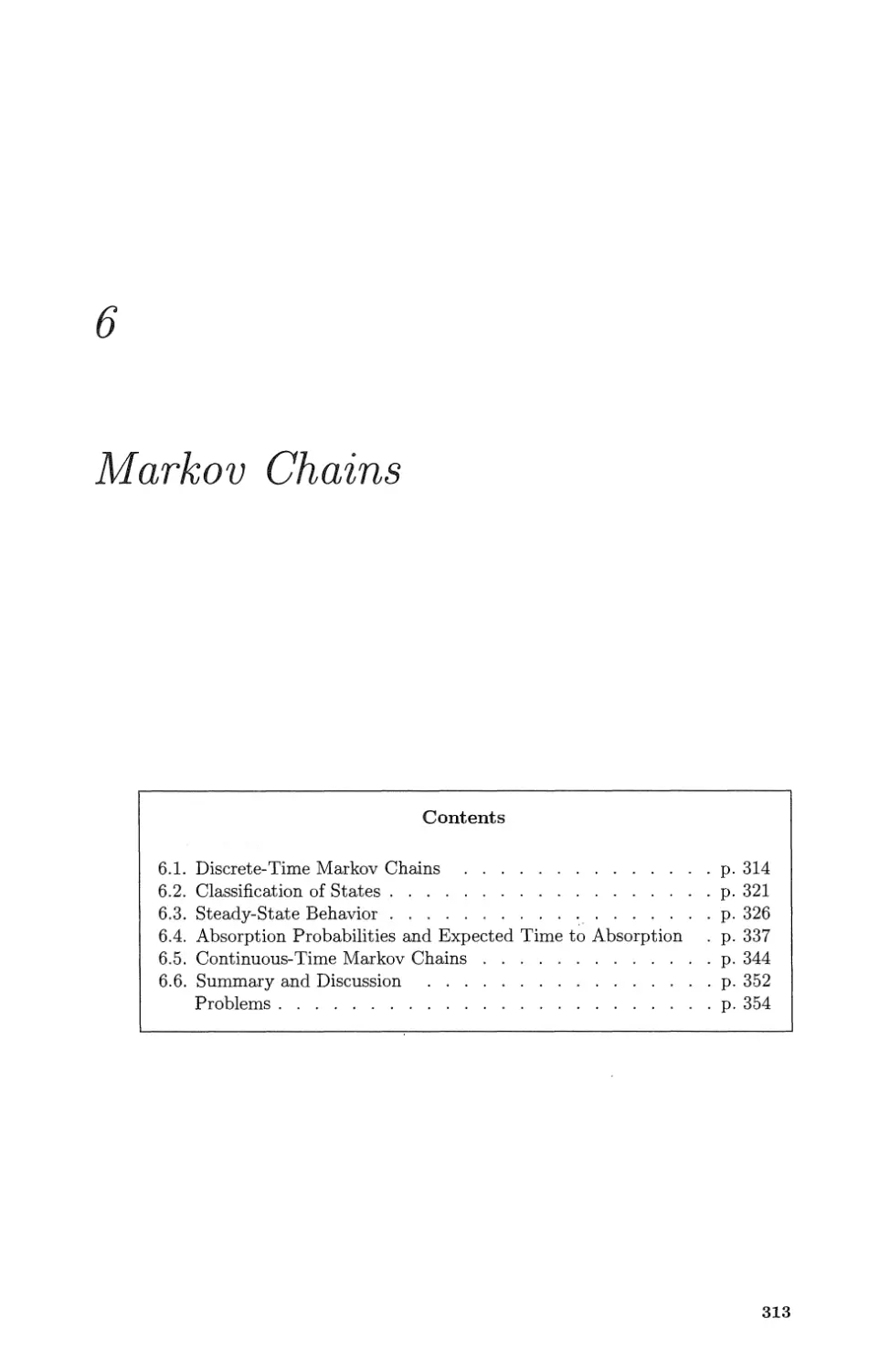 Chapter 6-Markov Chains